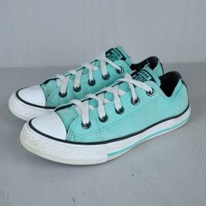 Converse Chuck Taylor All Star Girls Ox Sneakers Green 661862F Lace Up SZ 1
